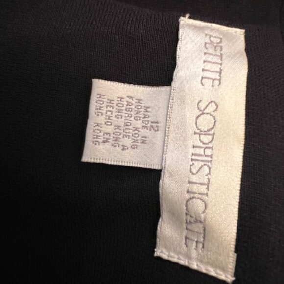 Petit Sophisticate Black Jacket with beading on front collar Size 12 - Picture 6 of 8